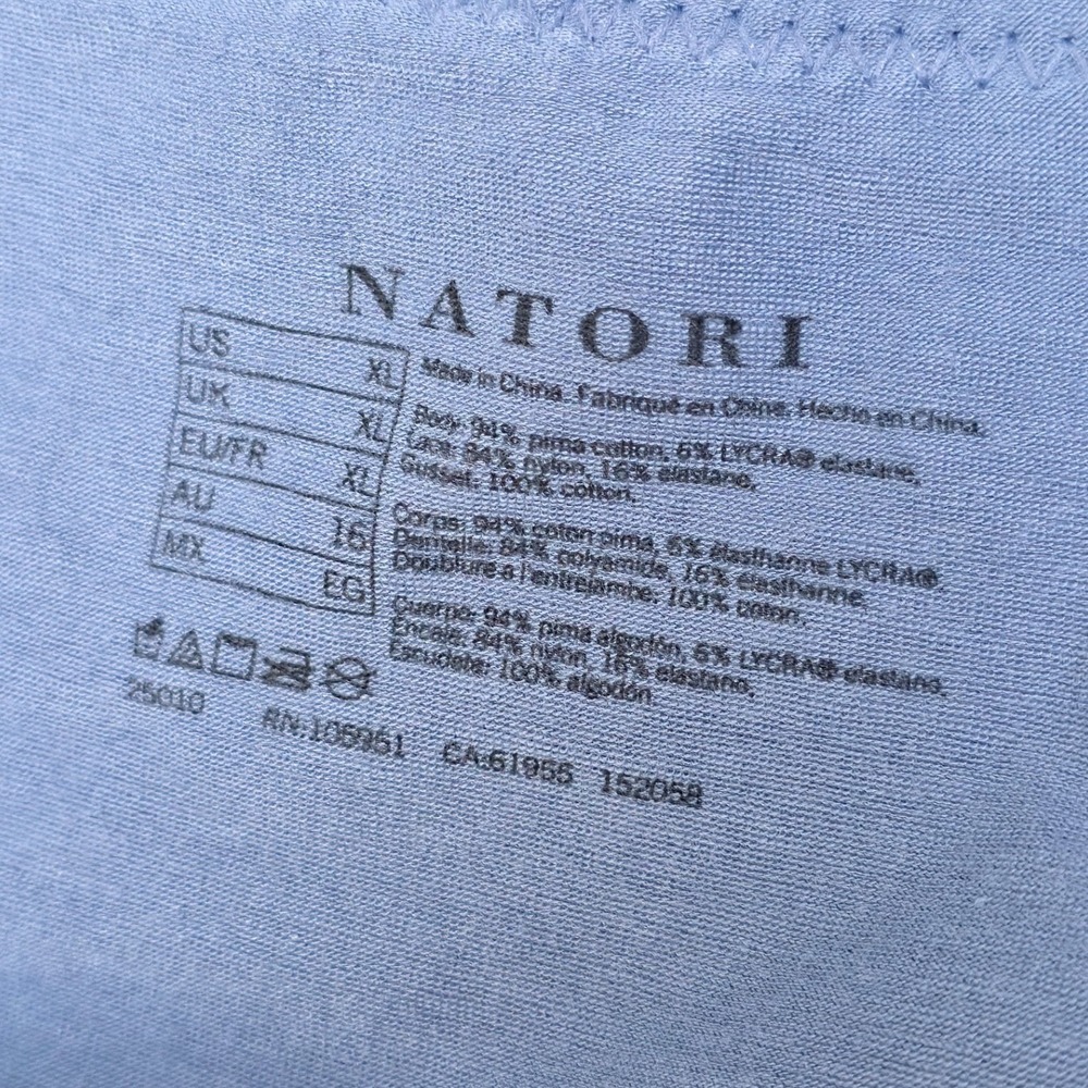 Natori Bliss Women French Cut Panties Blue XL Lace Trim Underwear Intimates NWT - Picture 5 of 5